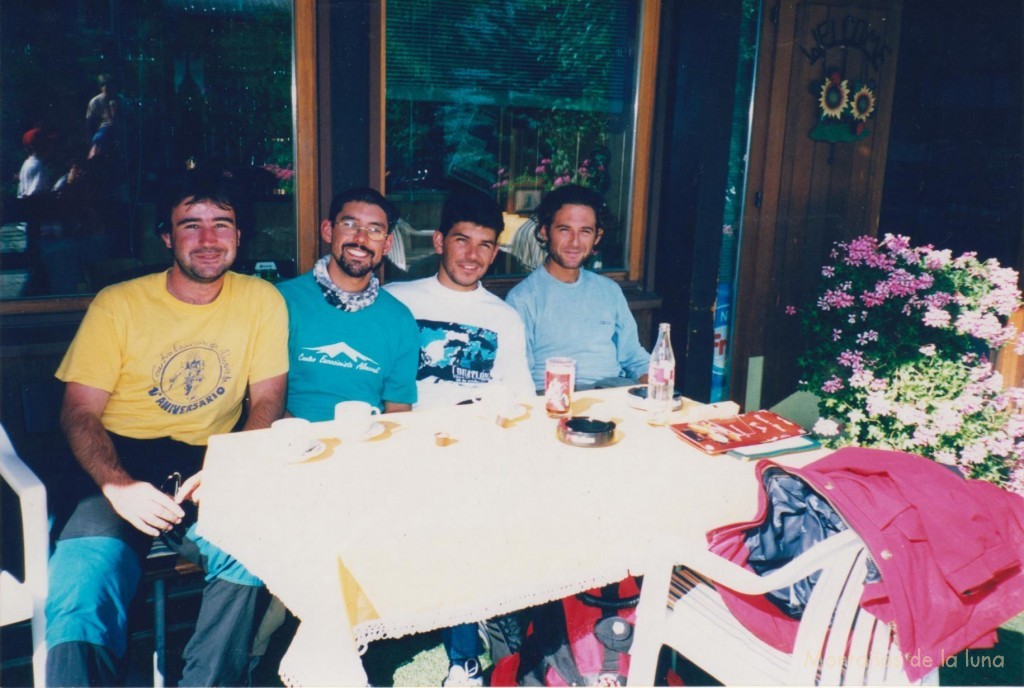 Joaquín, Jesús, Quique y Fernando en Zermatt